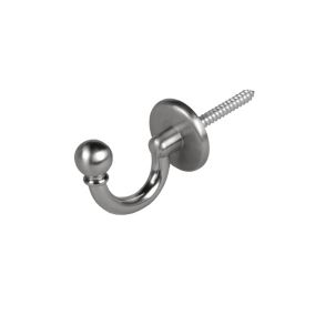 Chrome effect Zinc alloy U-shaped Single Hook (H)25mm (W)42mm