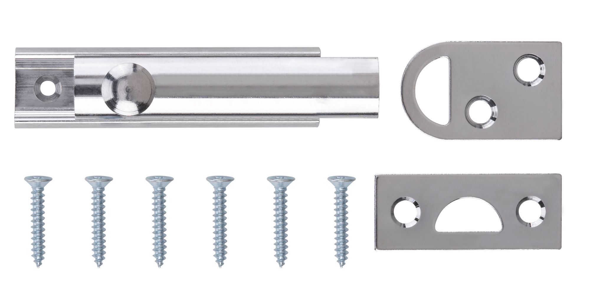 Chrome-plated Brass Flush Door bolt N266 (L)64mm (W)15mm