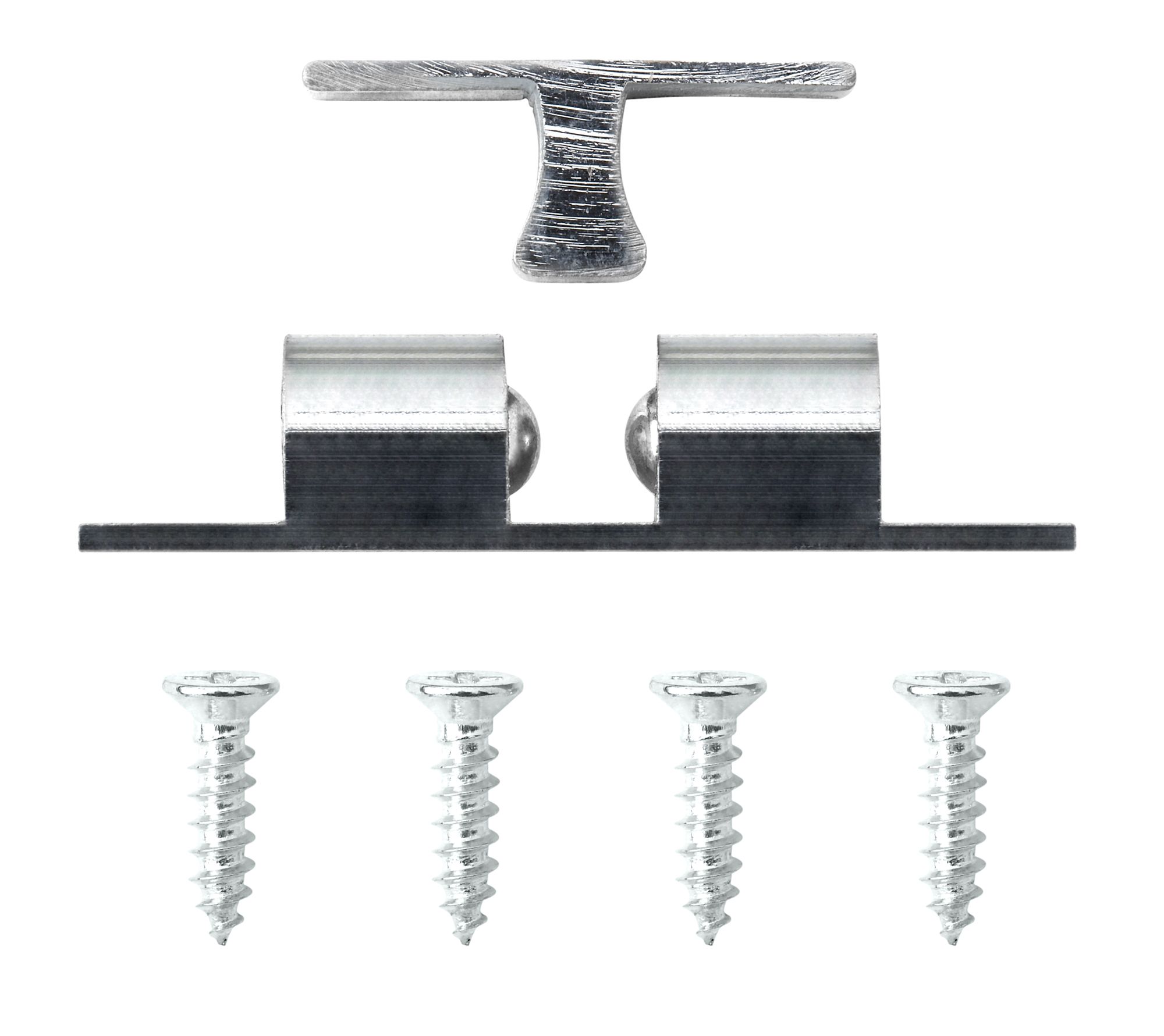 Chrome-plated Double ball catch (W)8.6mm