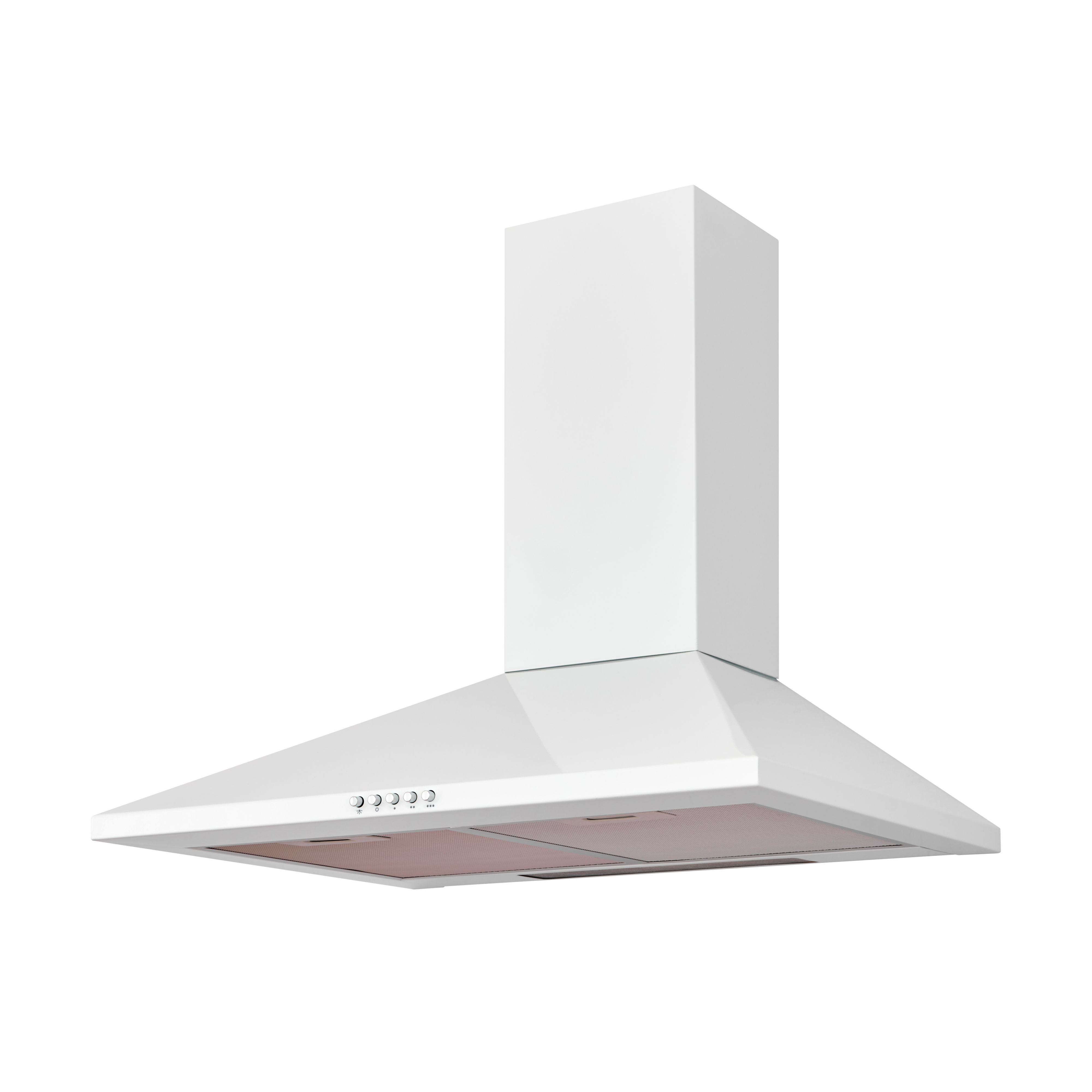 CHW60 Steel Chimney Cooker hood (W)60cm White DIY at B&Q