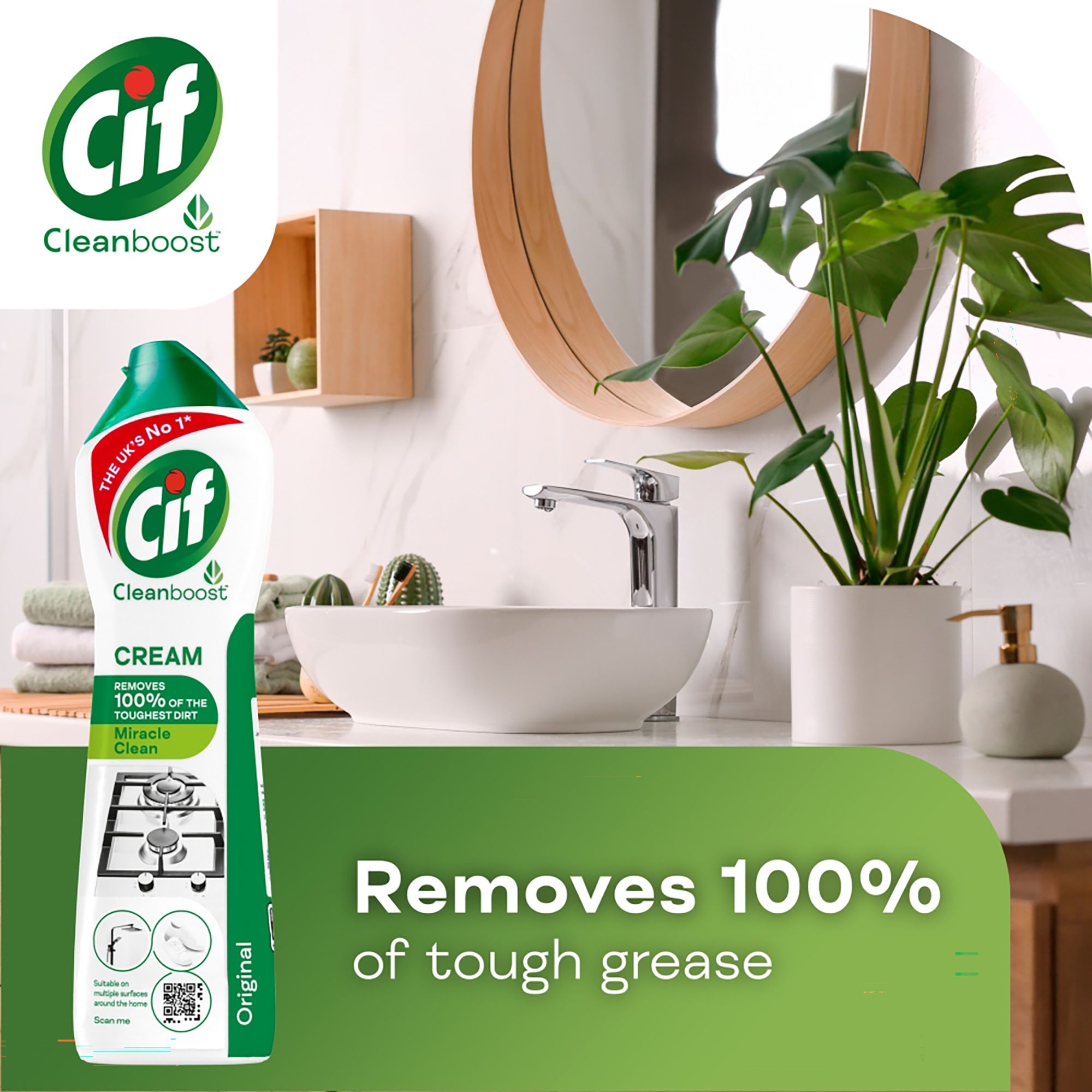 Cif Cleanboost Original Multi-surface Cream Cleaner, 500ml