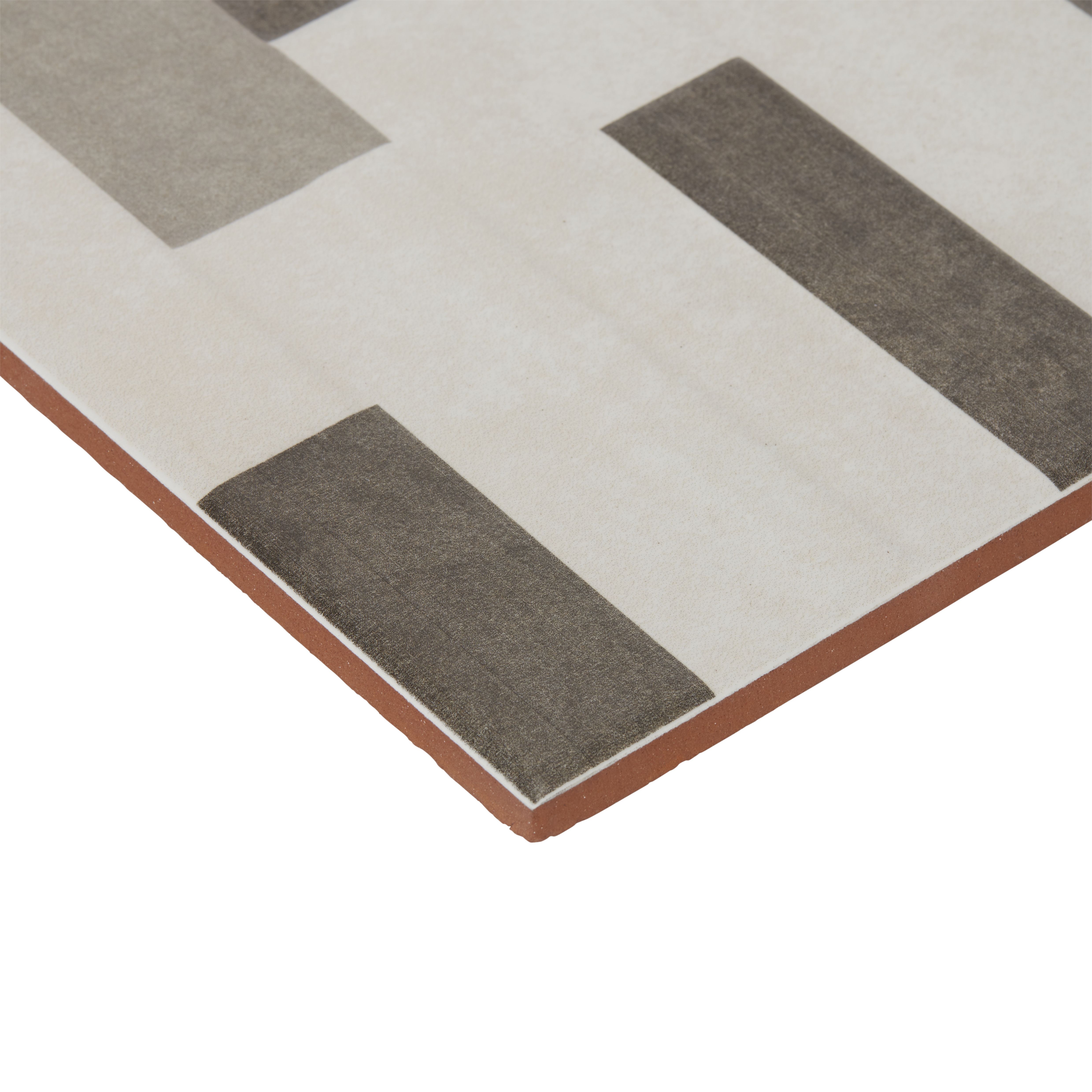 Cimenti Dove Matt Decor Ceramic Indoor Wall Tile, Pack of 10, (L)402.4mm (W)251.6mm