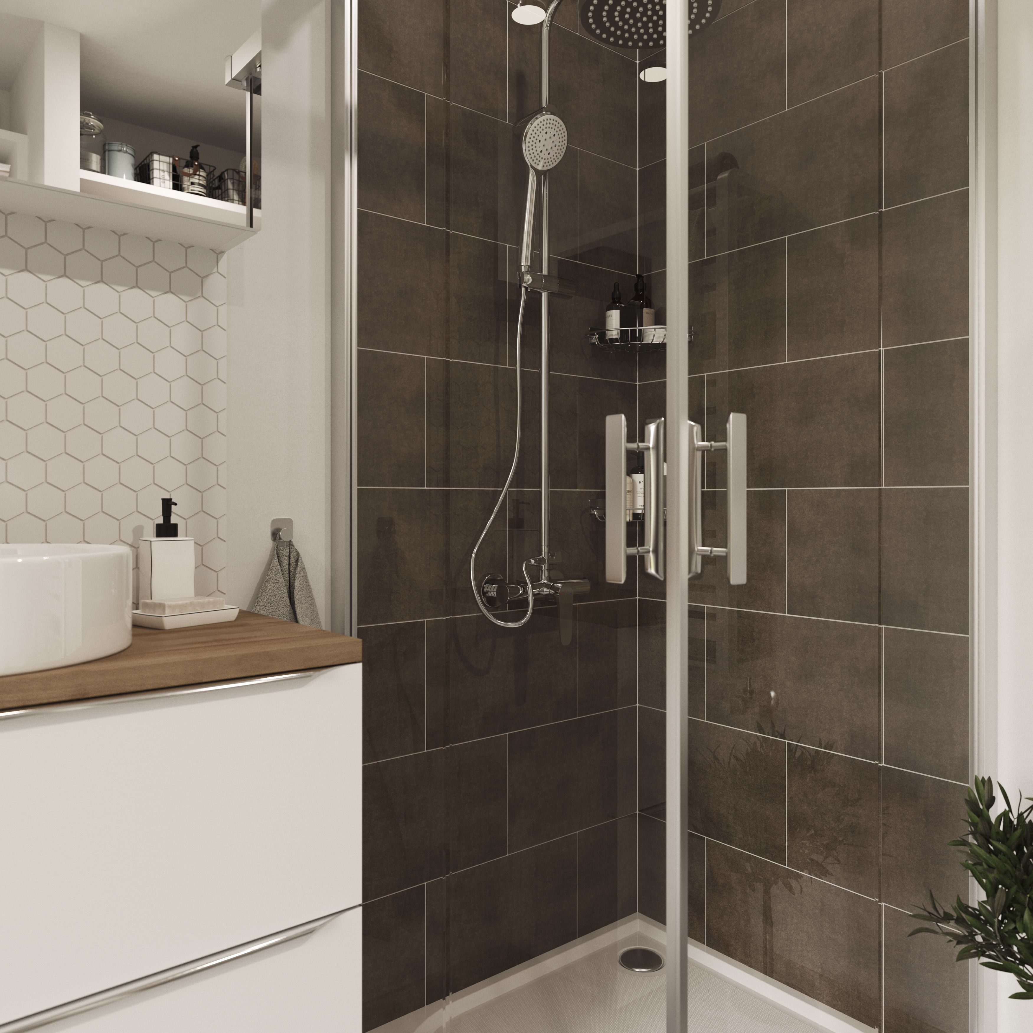 Cimenti Dove Matt Flat Ceramic Indoor Wall Tile - 4