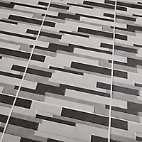 Cimenti Grey Matt Ceramic Wall Tile, Pack of 10, (L)400mm (W)250mm