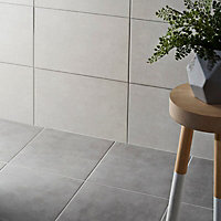 Cimenti Grey Matt Concrete effect Porcelain Floor Tile Sample
