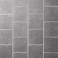 Cimenti Grey Matt Concrete effect Porcelain Wall & floor Tile, Pack of 20, (L)307mm (W)307mm