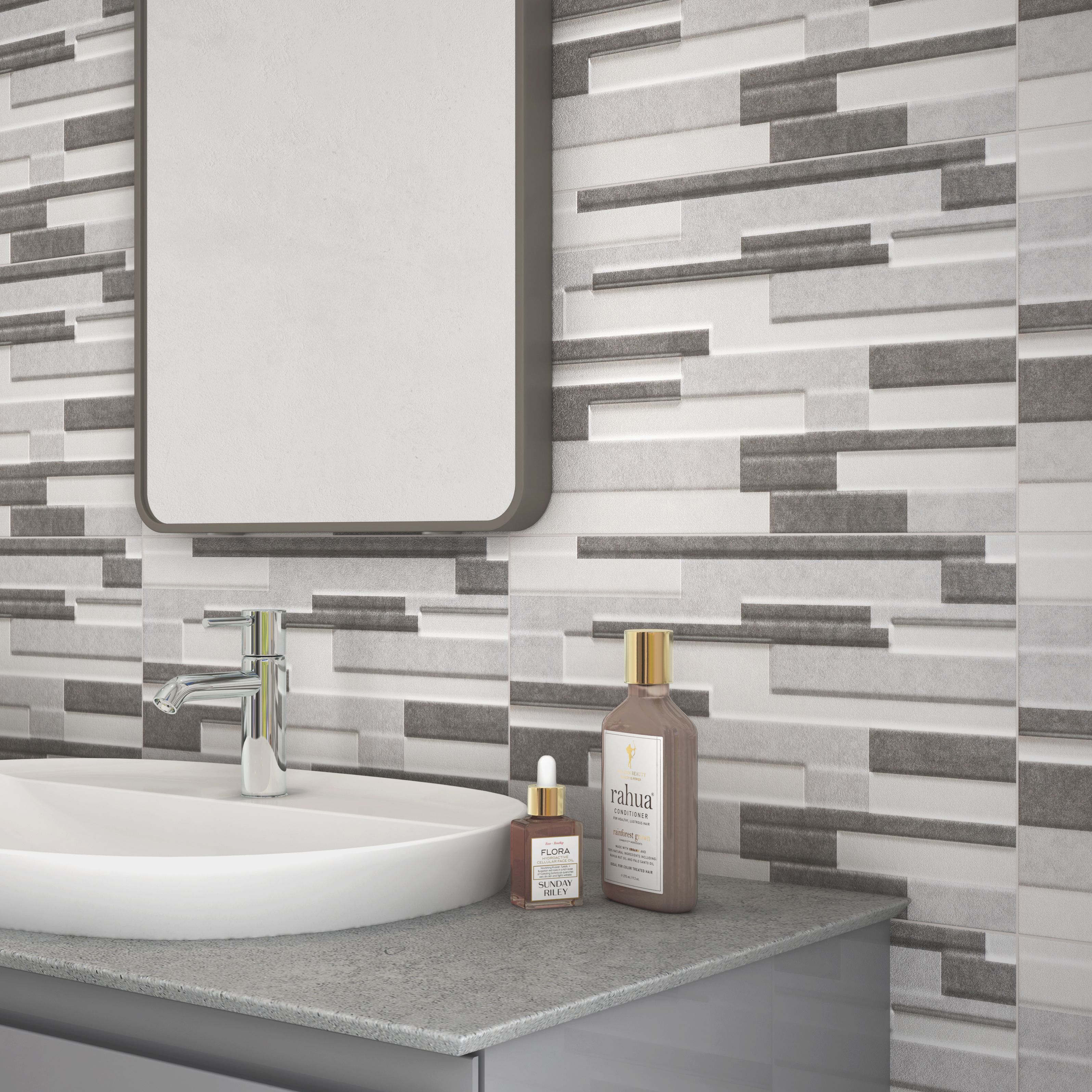 Cimenti Grey Flat Ceramic Wall Tile Sample