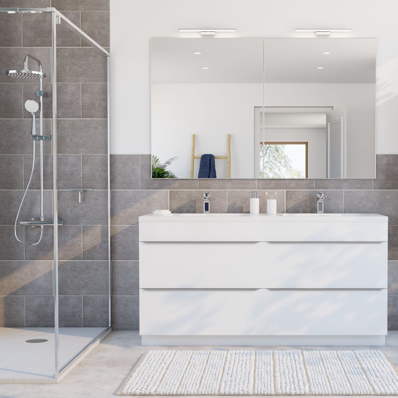 Cimenti Grey Matt Flat Ceramic Wall Tile - 6