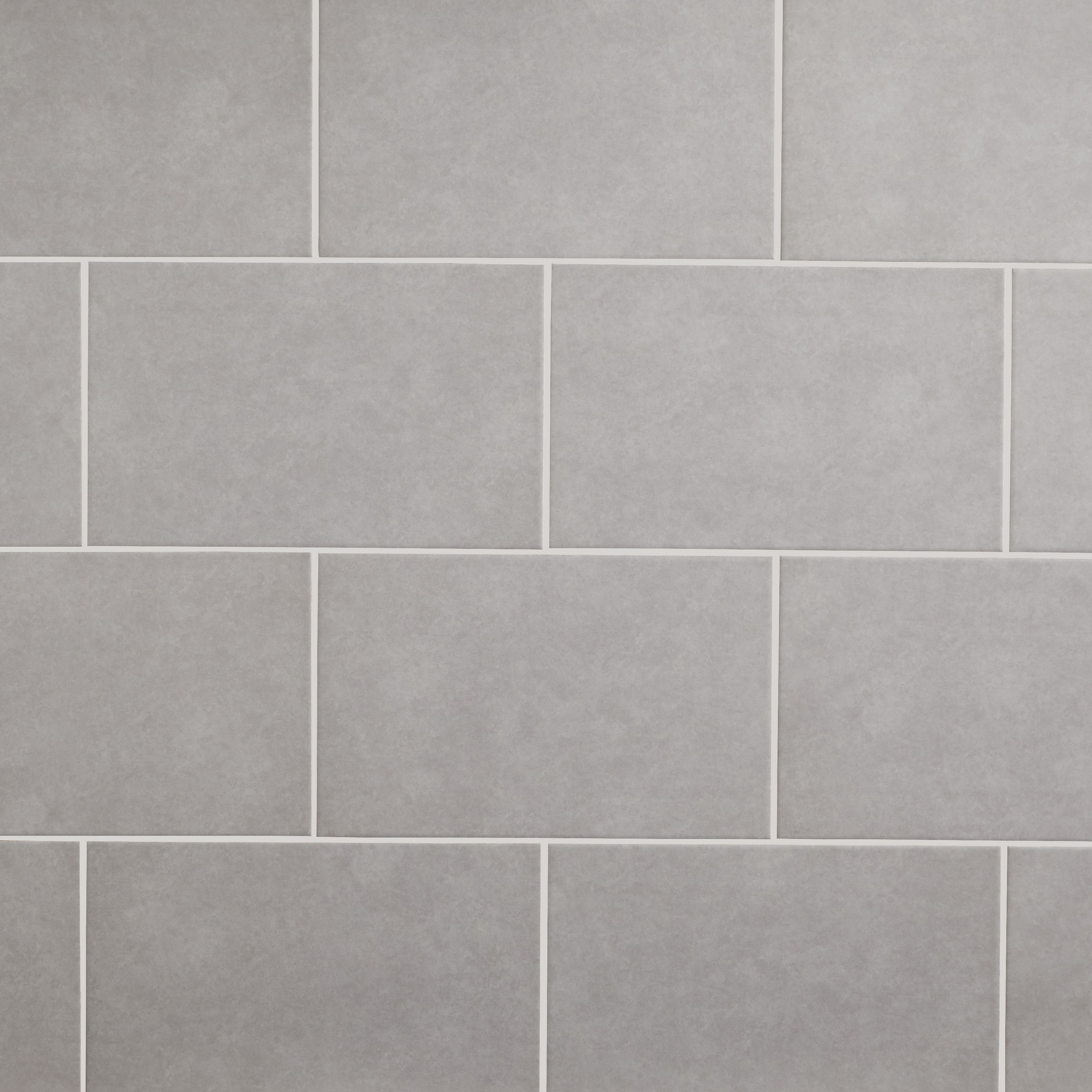 Cimenti Light grey Matt Plain Ceramic Indoor Wall Tile - 4
