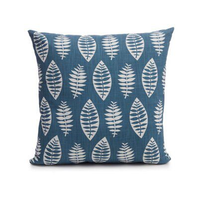 Cindi Leaves Blue Cushion | DIY at B&Q