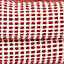 Cinnabar red Striped Woven Throw