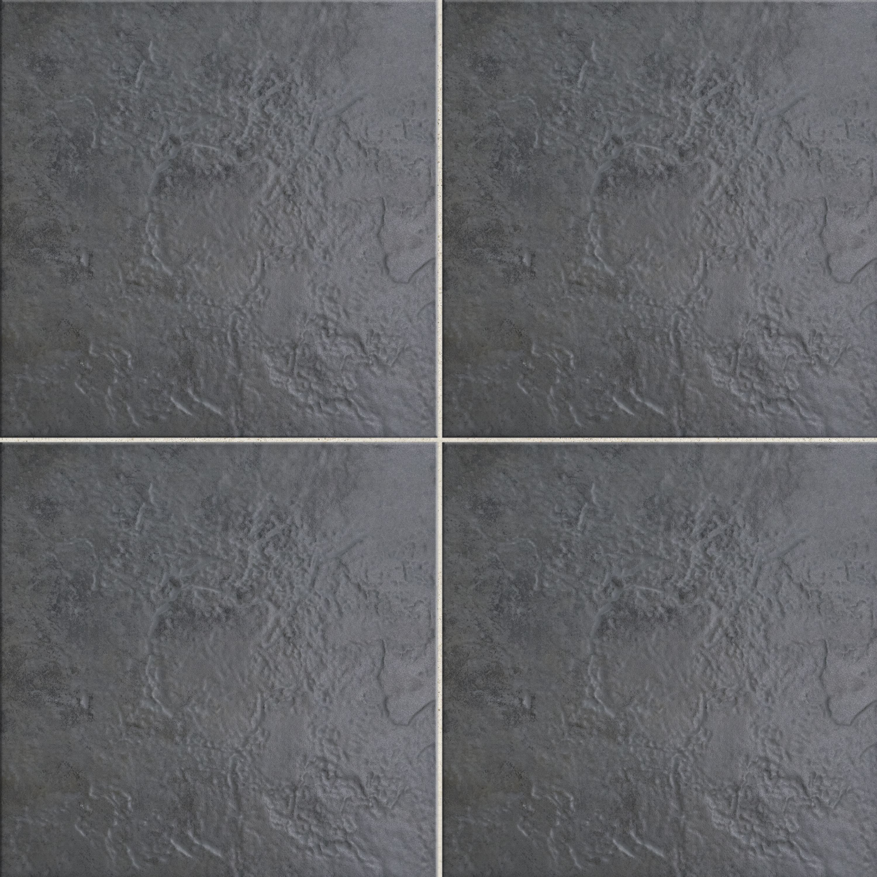 Cirque Black Matt Stone effect Textured Ceramic Indoor Floor Tile, Pack of 9, (L)333mm (W)333mm