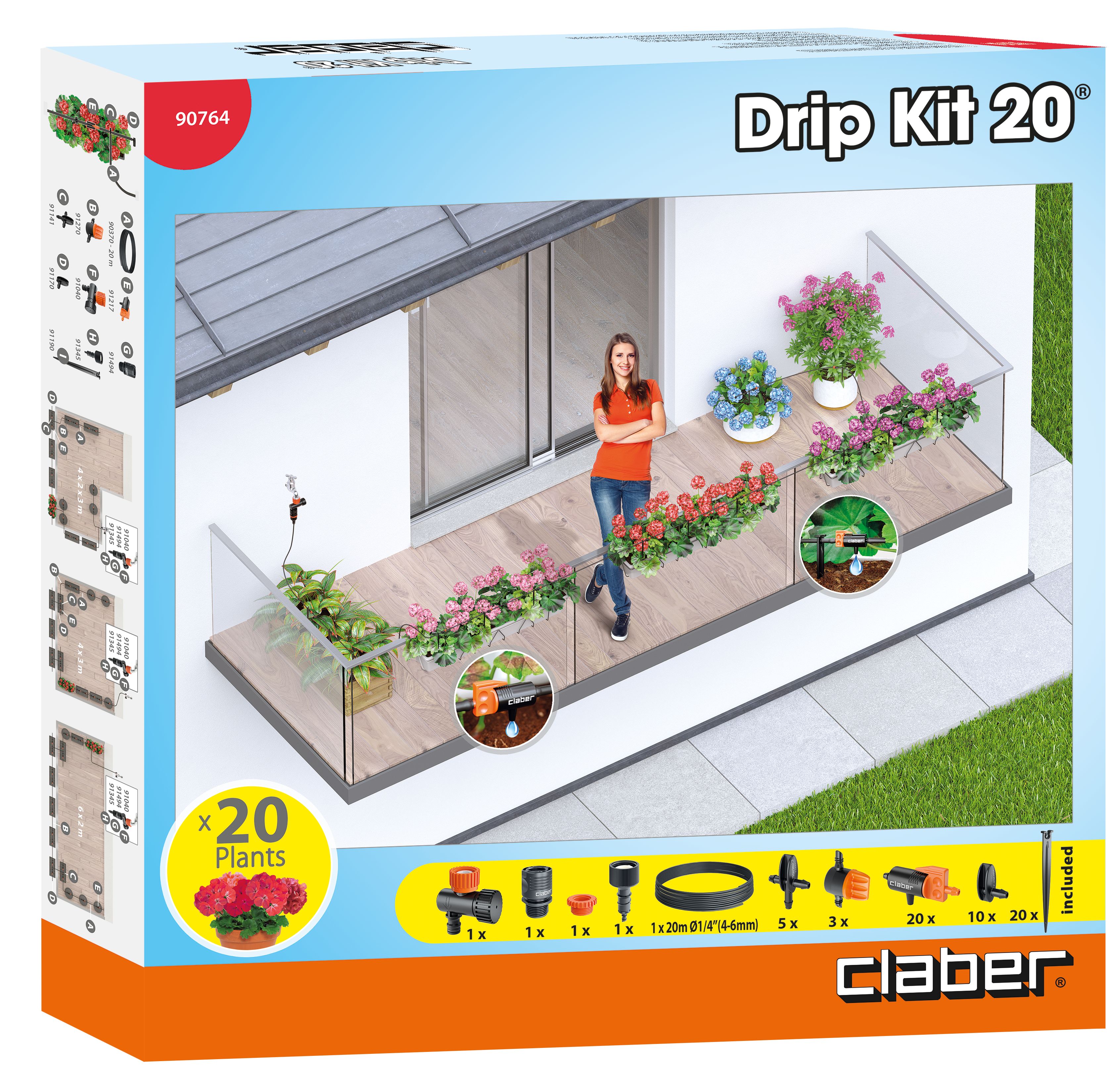 Claber Rainjet Flower pots Irrigation kit