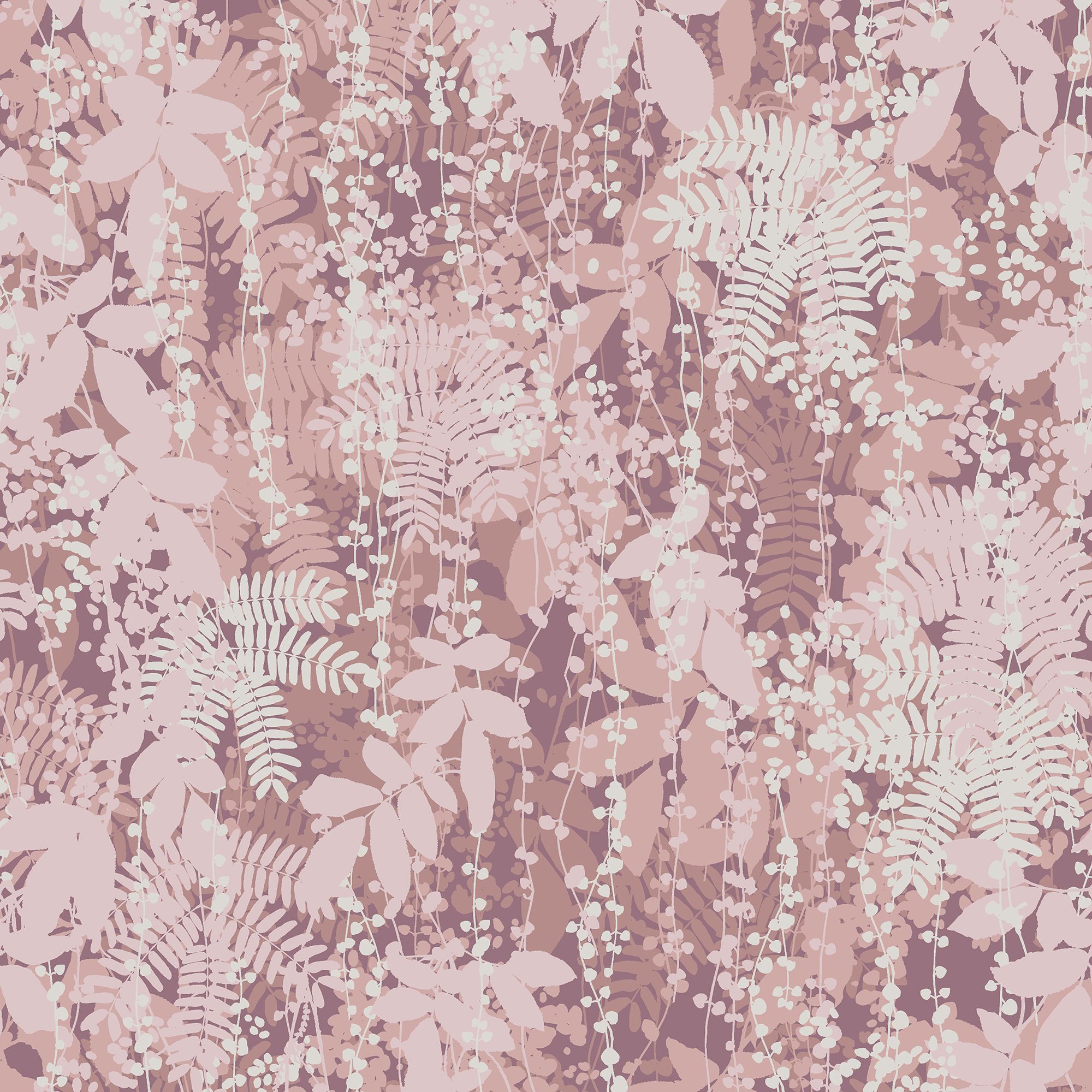 Clarissa Hulse Canopy Antique Rose & White Smooth Wallpaper
