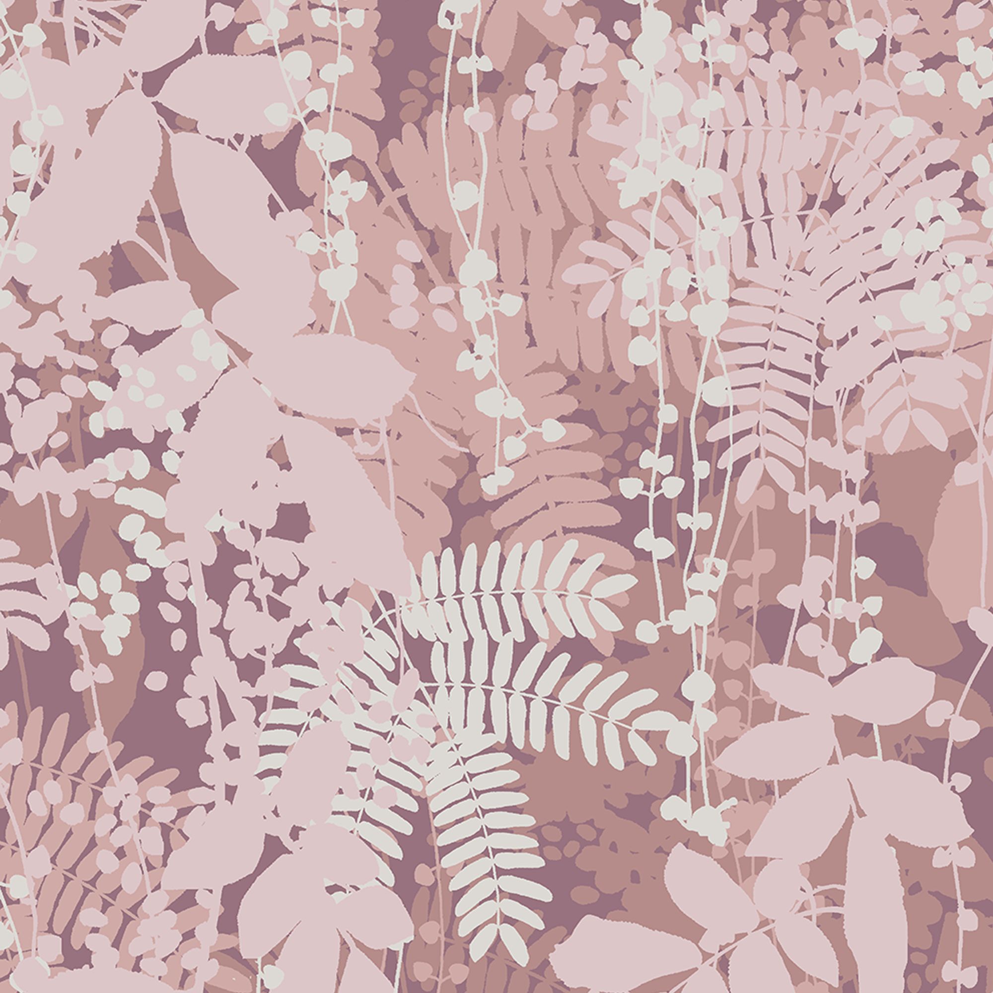 Clarissa Hulse Canopy Antique Rose & White Smooth Wallpaper