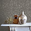 Clarissa Hulse Gypsophila Mocha & Silver effect Smooth Wallpaper