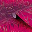 Clarissa Hulse Meadow Grass Damson Pink & Gold effect Smooth Wallpaper