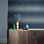 Clarissa Hulse Meadow Grass Teal & Gold effect Smooth Wallpaper