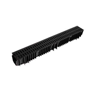 Product image for Clark Polypropylene Channel drainage &amp; grate, (L)1m (W)128mm