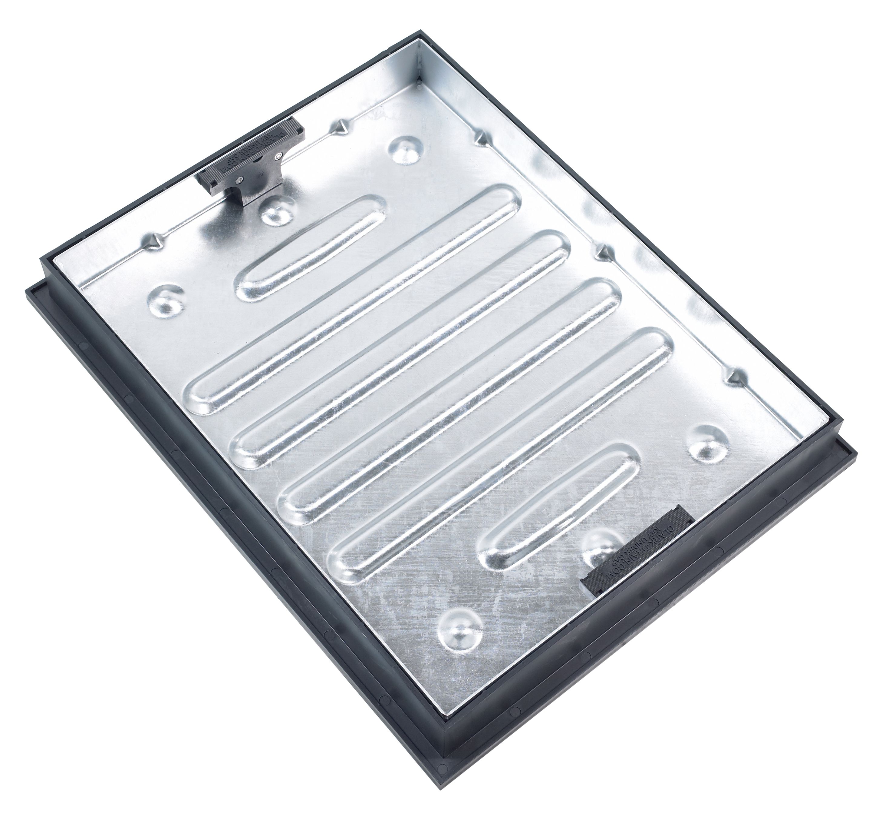 Clark Rectangular Framed Recessed Manhole cover, (L)600mm (W)450mm