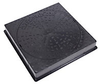 Clark Square Framed 3.5t Manhole cover, (L)450mm (W)560mm (T)80mm
