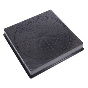 Clark Square Framed 3.5t Manhole cover, (L)450mm (W)560mm (T)80mm