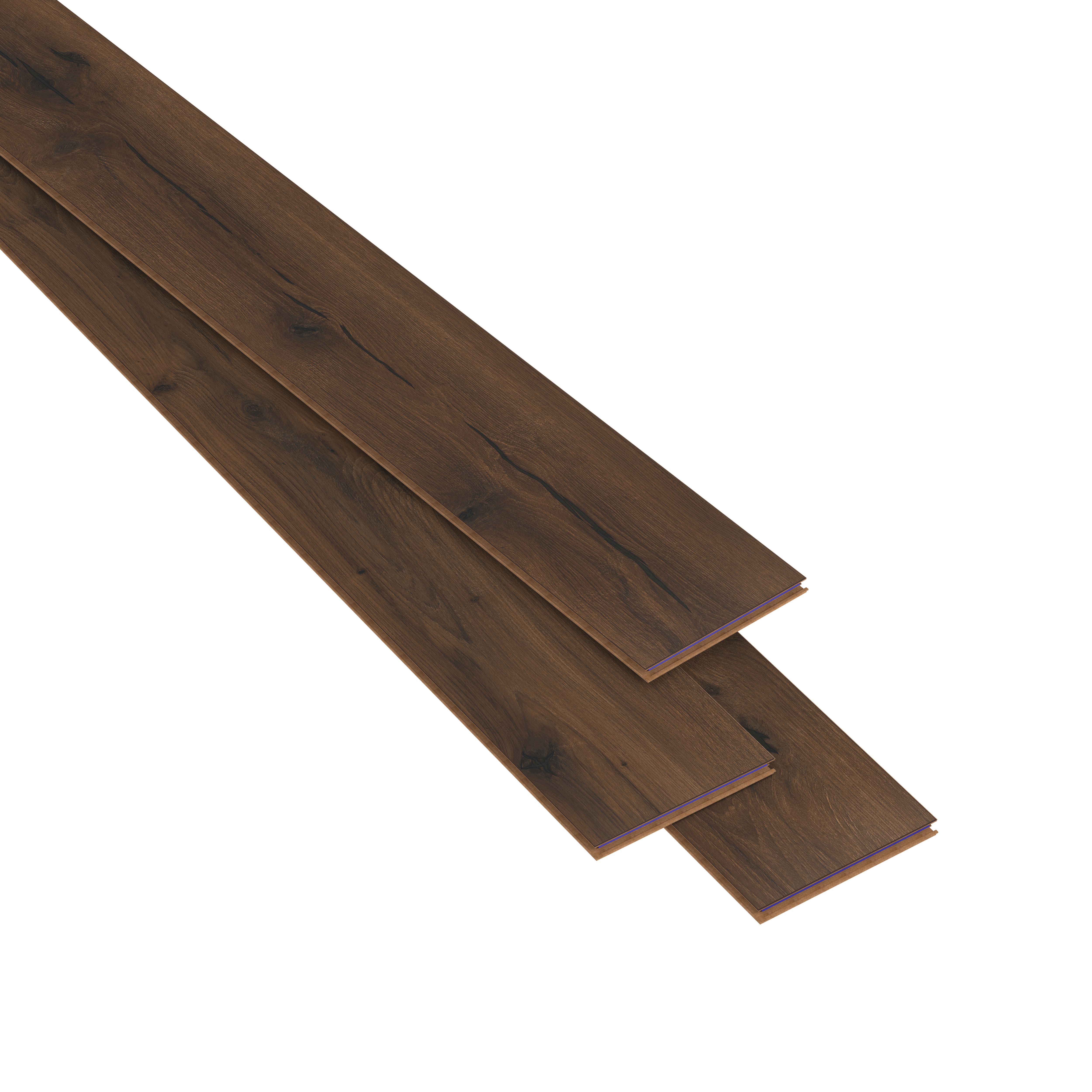 Classen Uberwood Dark Brown Rustic Oak plank effect Synchronic Laminate Flooring, 2.467m²