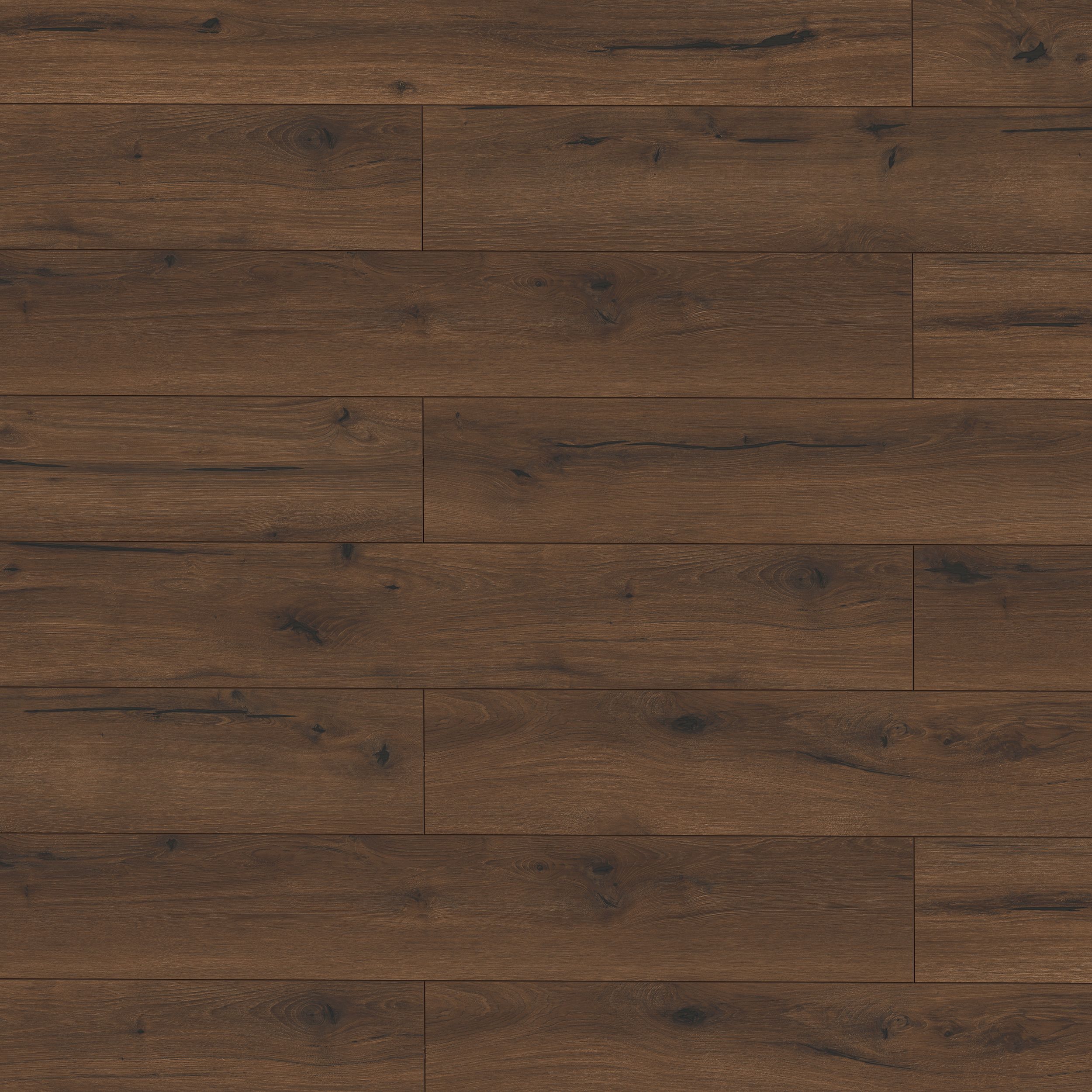 Classen Uberwood Dark Brown Rustic Oak plank effect Synchronic Laminate Flooring, 2.467m²