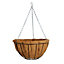 Classic Black Round Wire Hanging basket, 35.56cm