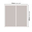 Classic Mirrored White 2 door Sliding Wardrobe Door kit (H)2260mm (W)1793mm