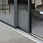 Classic Panelled Mirrored Graphite 3 door Sliding Wardrobe Door kit (H)2260mm (W)1803mm