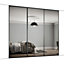 Classic Panelled Mirrored Graphite 3 door Sliding Wardrobe Door kit (H)2260mm (W)2672mm