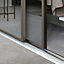 Classic Panelled Mirrored Nickel 2 door Sliding Wardrobe Door kit (H)2260mm (W)1489mm