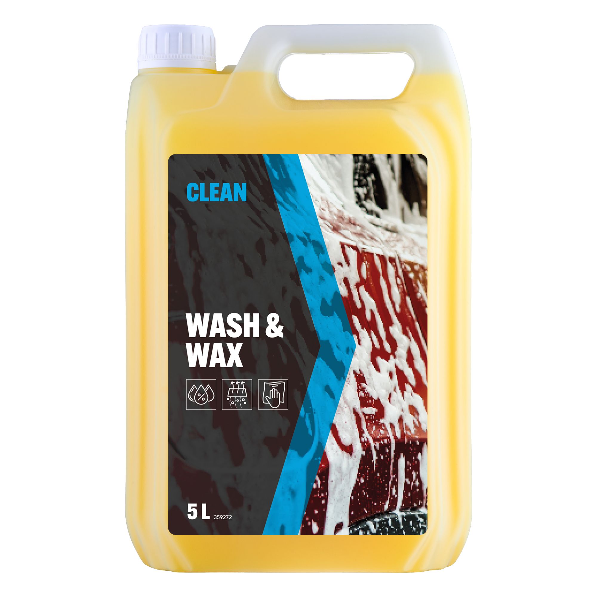 Clean Car Wash & wax, 5L Bottle