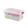 Clear 40L Medium Plastic Stackable Storage box & Lid