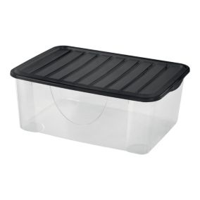 Clear 9L Small Plastic Stackable Storage box with Lid