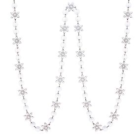 Clear Bead & Snowflake Christmas garland