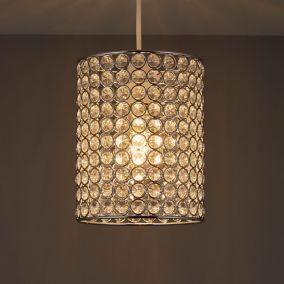 Clear Beaded Light shade (D)16cm