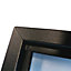 Clear Black Glass & steel Window, (H)1050mm (W)1350mm