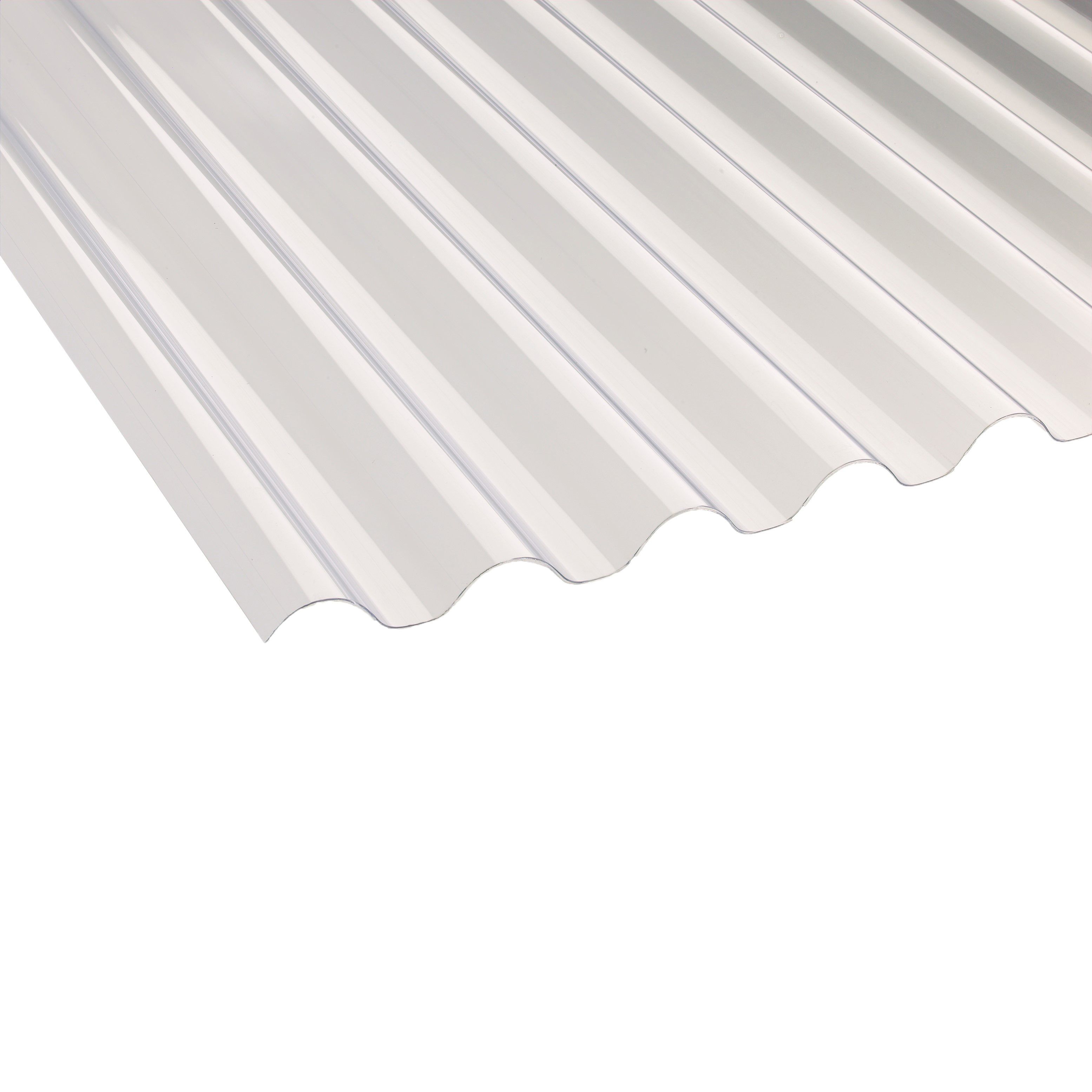 Clear Corrugated PVC Roofing sheet 3m x 660mm, Pack of 10 | DIY at B&Q