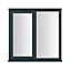 Clear Double glazed Anthracite grey Timber Left-handed Window, (H)895mm (W)1195mm