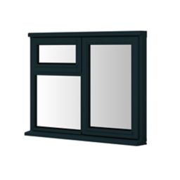 Clear Double glazed Anthracite grey Timber Right-handed Window, (H)1045mm (W)1195mm