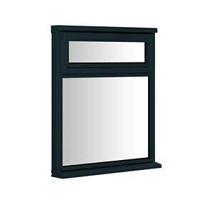 Clear Double glazed Anthracite grey Timber Right-handed Window, (H)745mm (W)625mm