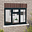 Clear Double glazed Anthracite grey Timber Side & top hung Window, (H)1045mm (W)1795mm