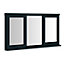 Clear Double glazed Anthracite grey Timber Window, (H)1045mm (W)1795mm