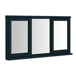 Clear Double glazed Anthracite grey Timber Window, (H)1045mm (W)1795mm