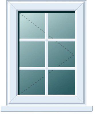 Clear Double glazed White uPVC Right-handed Window, (H)820mm (W)620mm ...