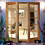Clear Glazed External Door set, (H)2105mm (W)1200mm