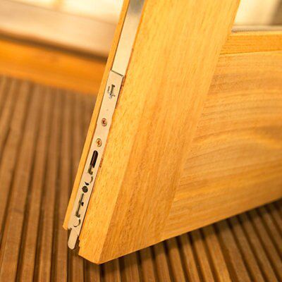 Clear Glazed External Door set, (H)2105mm (W)1200mm