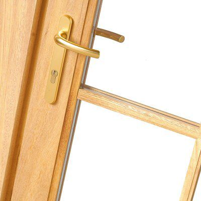 Clear Glazed External Door set, (H)2105mm (W)1200mm